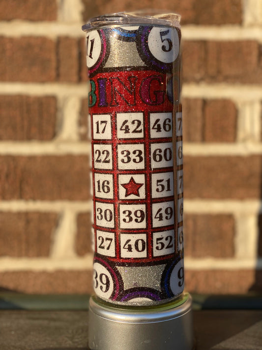 BINGO Lover Tumbler - 20 Oz Skinny
