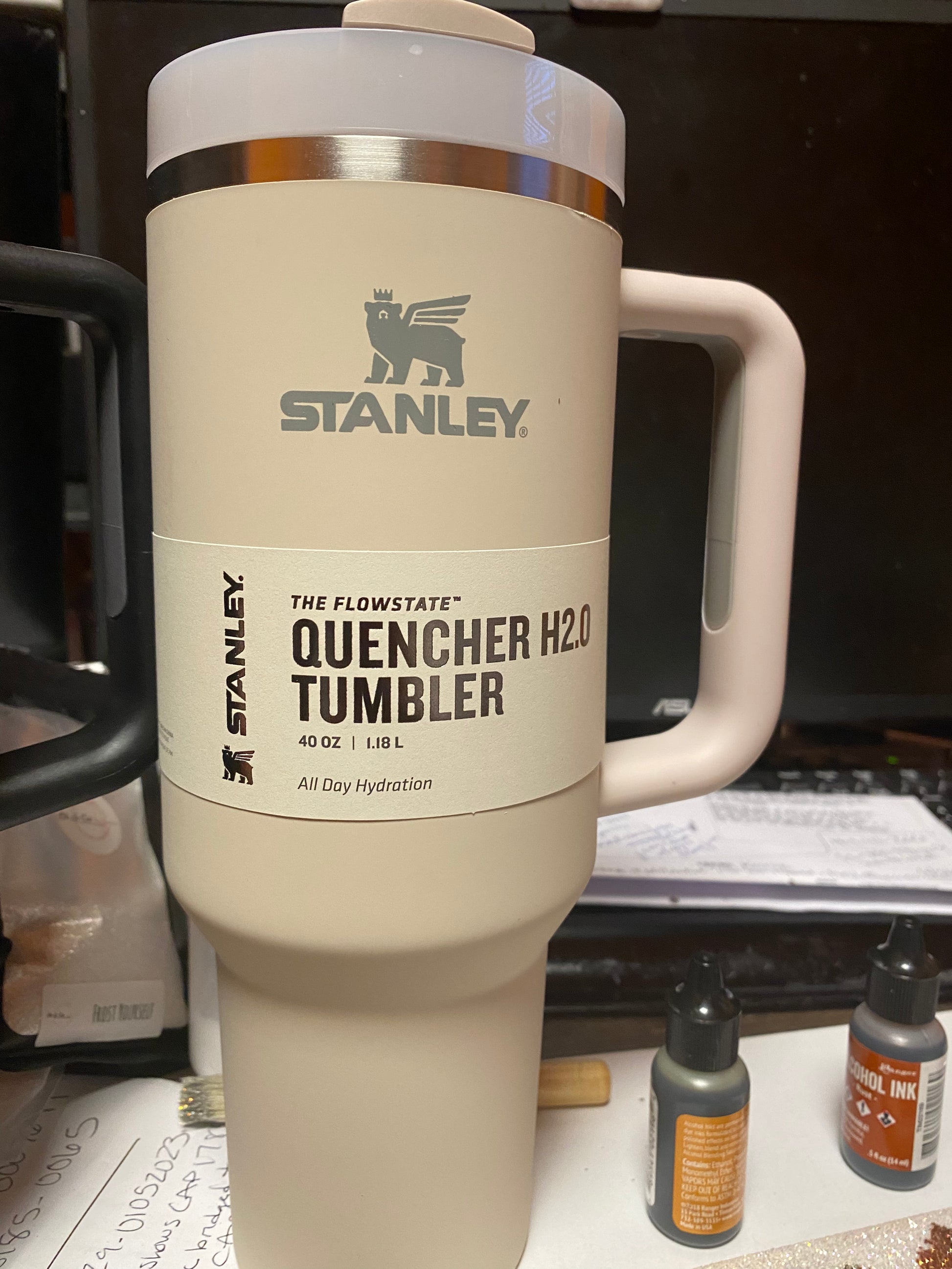 Cow Print Custom Stanley Adventure Quencher 40 oz tumbler
